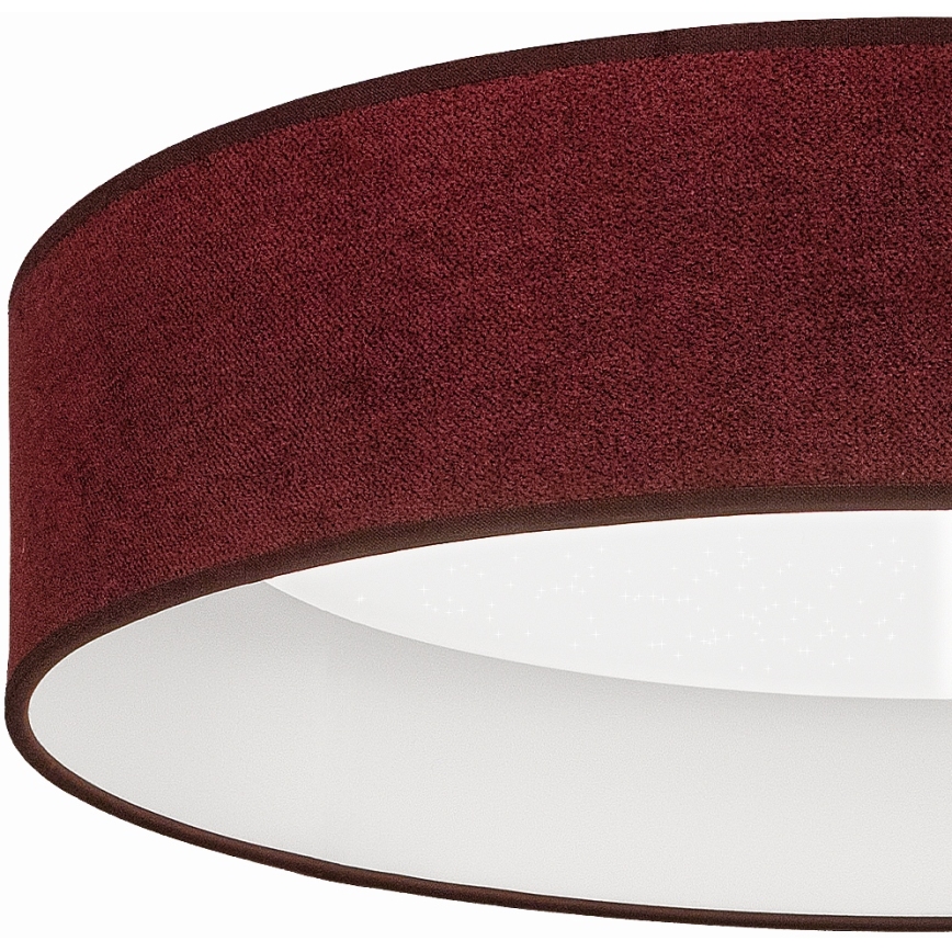 Brilagi - LED ρυθμιζόμενο φωτιστικό οροφής VELVET SMARTIX STARS LED/36W/230V 3000–6000K Ø 55 cm μπορντό Wi‑Fi Tuya Beacon + τηλεχειριστήριο