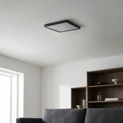 Brilagi - Ρυθμιζόμενο LED φωτιστικό οροφής ESTELA SQUARE LED/36W/230V 3000-6500K 31x31 cm μαύρο + τηλεχειριστήριο