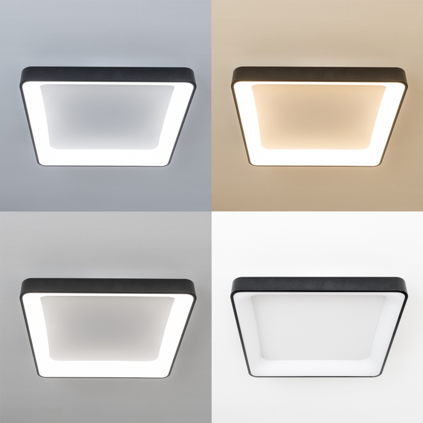 Brilagi - Ρυθμιζόμενο LED φωτιστικό οροφής FALCON II LED/125W/230V 3000-6500K 60x60 cm μαύρο + τηλεχειριστήριο