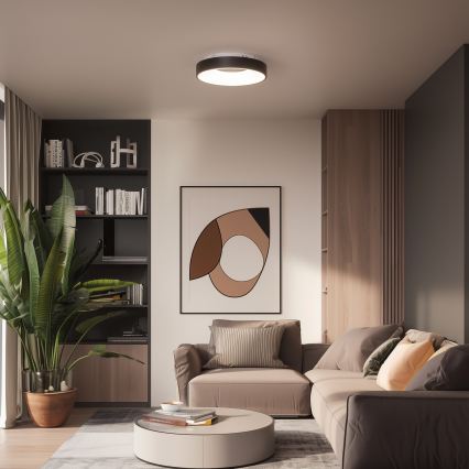 Brilagi - Ρυθμιζόμενο φωτιστικό οροφής LED FALCON II LED/67W/230V 3000–6500K, Ø 40 cm, μαύρο + τηλεχειριστήριο