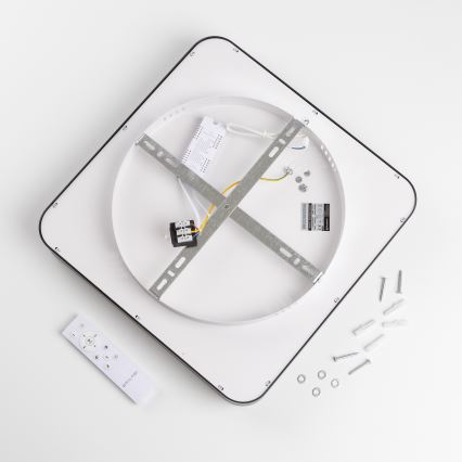 Brilagi - Ρυθμιζόμενο LED φωτιστικό οροφής FALCON II LED/80W/230V 3000-6500K 40x40 cm μαύρο + τηλεχειριστήριο