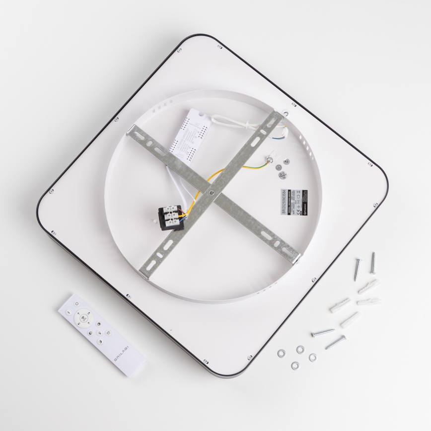 Brilagi - Ρυθμιζόμενο LED φωτιστικό οροφής FALCON II LED/80W/230V 3000-6500K 40x40 cm μαύρο + τηλεχειριστήριο