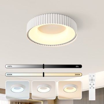 Brilagi - LED Ρυθμιζόμενο φωτιστικό οροφής FALCON MODERN LED/30W/230V 3000-6000K 40 cm λευκό + τηλεχειριστήριο