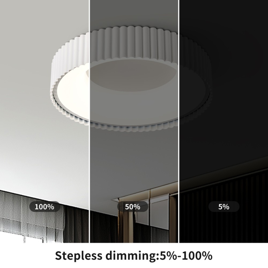 Brilagi - LED Ρυθμιζόμενο φωτιστικό οροφής FALCON MODERN LED/30W/230V 3000-6000K 40 cm λευκό + τηλεχειριστήριο