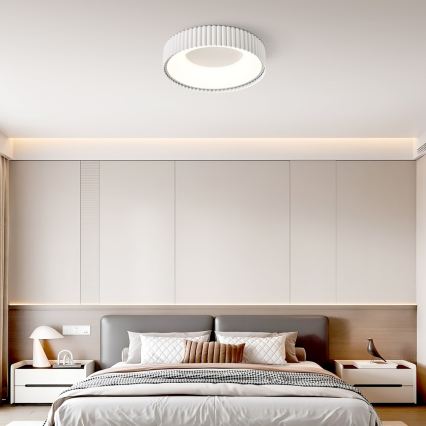 Brilagi - LED Ρυθμιζόμενο φωτιστικό οροφής FALCON MODERN LED/30W/230V 3000-6000K 40 cm λευκό + τηλεχειριστήριο
