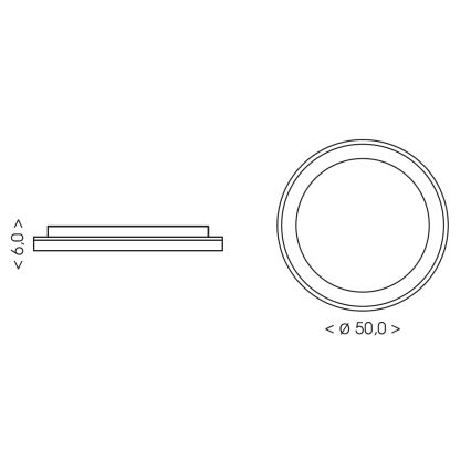 BRILAGI - Ρυθμιζόμενο LED φωτιστικό οροφής FALCON SLIM LED/42W/230V 3000-6500K, διάμετρος 50 εκ. λευκό/μπεζ + τηλεχειριστήριο