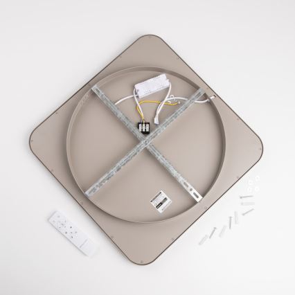 BRILAGI - LED Ρυθμιζόμενο φωτιστικό οροφής FALCON SLIM LED/50W/230V 3000-6500K 50x50 cm λευκό/μπεζ + με τηλεχειριστήριο