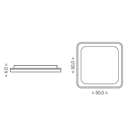 BRILAGI - LED Ρυθμιζόμενο φωτιστικό οροφής FALCON SLIM LED/50W/230V 3000-6500K 50x50 cm λευκό/μπεζ + με τηλεχειριστήριο