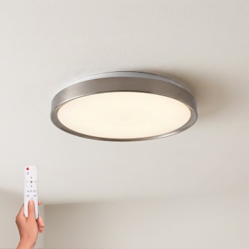 Brilagi - LED Ρυθμιζόμενο φωτιστικό οροφής FANCIA LED/48W/230V 3000-6500K Ø 39 cm ασημί + τηλεχειριστήριο