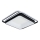 Brilagi - LED ρυθμιζόμενο φωτιστικό οροφής FLARE LED/102W/230V 3000-6000K 50x50 cm μαύρο + τηλεχειριστήριο