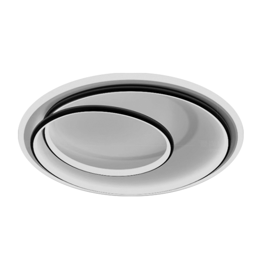 Brilagi - Ρυθμιζόμενο LED φωτιστικό οροφής FLARE LED/38W/230V 3000-6000K διάμ. 48 cm μαύρο/λευκό + τηλεχειριστήριο