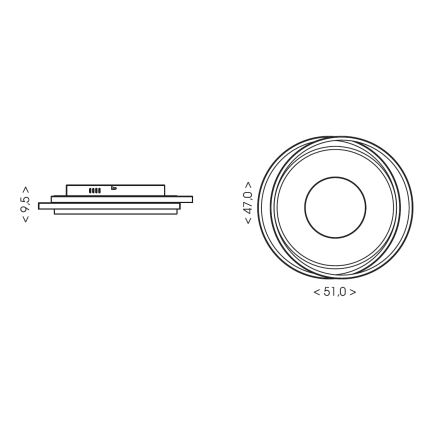 Brilagi - Ρυθμιζόμενο LED φωτιστικό οροφής FLARE LED/84W/230V 3000-6000K 47x51 cm μαύρο + τηλεχειριστήριο