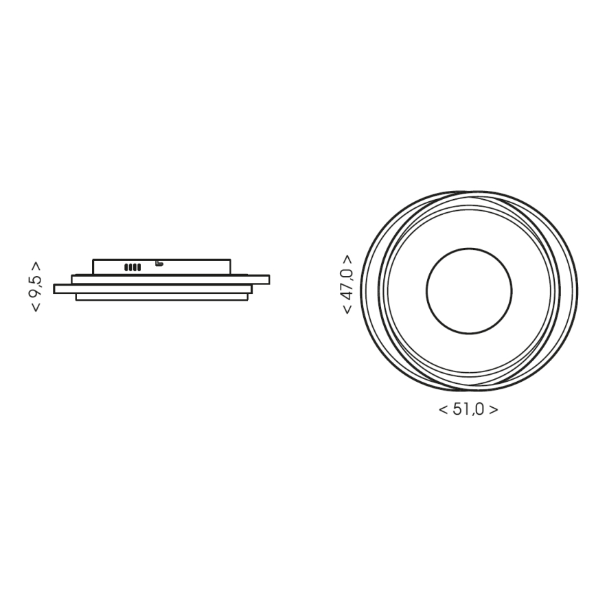 Brilagi - Ρυθμιζόμενο LED φωτιστικό οροφής FLARE LED/84W/230V 3000-6000K 47x51 cm μαύρο + τηλεχειριστήριο