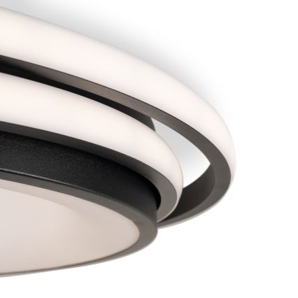 BRILAGI - Ρυθμιζόμενο LED φωτιστικό οροφής FLARE LED/84W/230V 3000-6000K 47x51 cm μαύρο + τηλεχειριστήριο