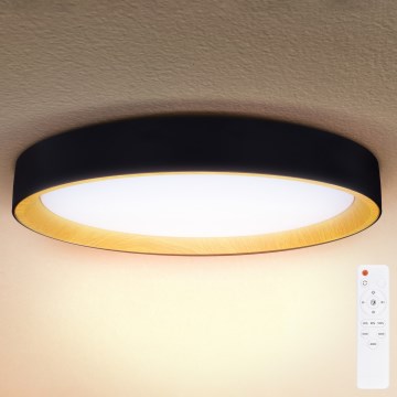 Brilagi - LED Ρυθμιζόμενο φωτιστικό οροφής LARIOS LED/72W/230V 3000–6500K μαύρο διάμ. 59 εκ. + τηλεχειριστήριο