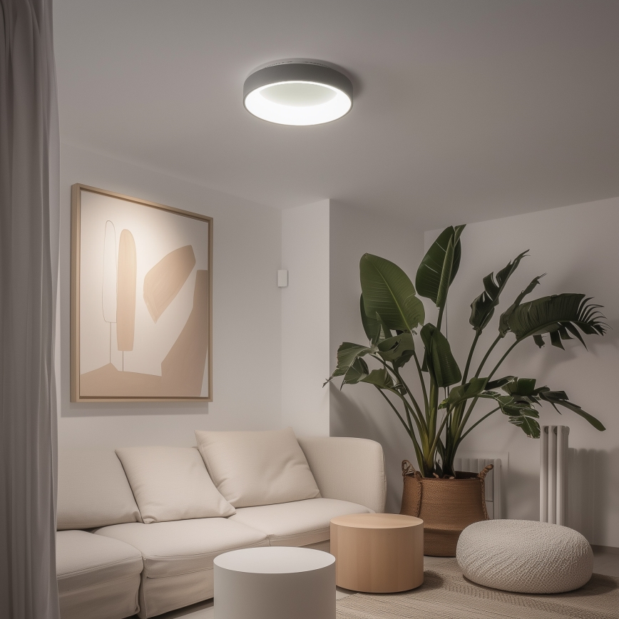 Brilagi - Ρυθμιζόμενο φωτιστικό οροφής LED FALCON LED/40W/230V 3000-6500K Ø 45 cm γκρι + τηλεχειριστήριο