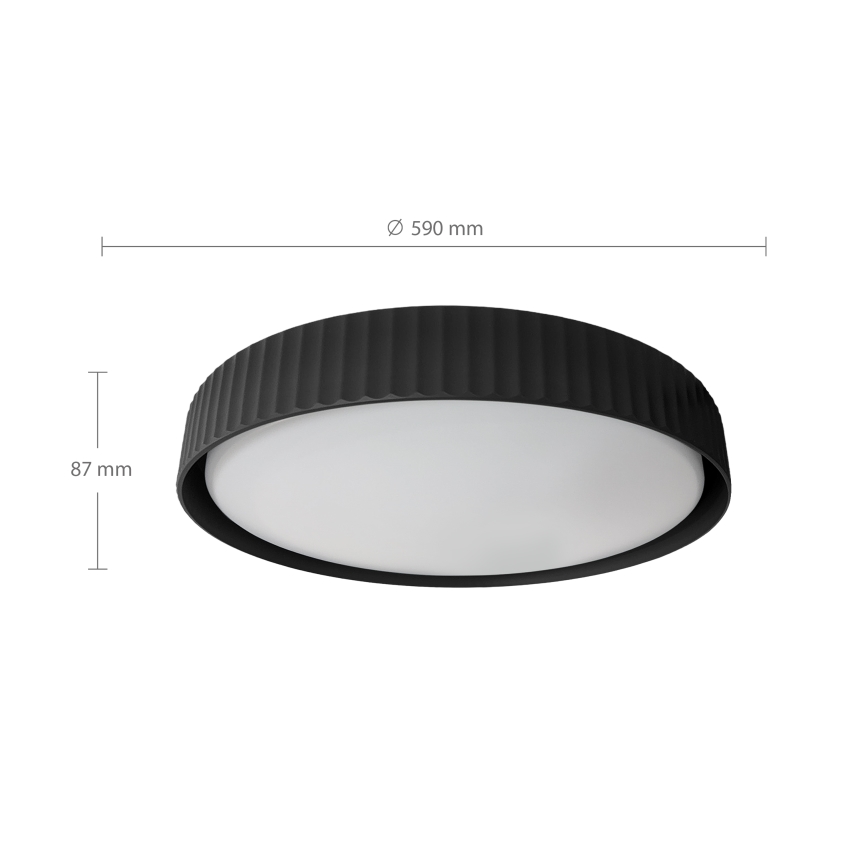 Brilagi - Ρυθμιζόμενο φωτιστικό οροφής LED LUCIA LED/60W/230V 3000-6500K Ø 59 cm μαύρο + τηλεχειριστήριο