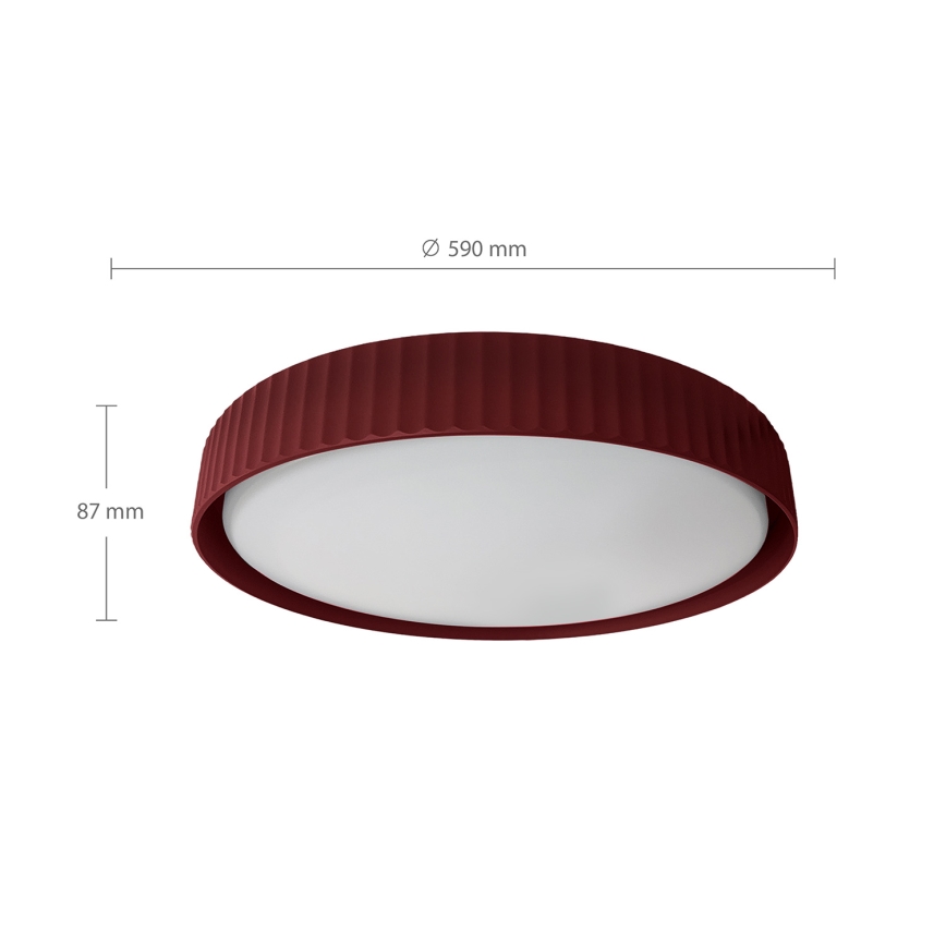 Brilagi - Ρυθμιζόμενο φωτιστικό οροφής LED LUCIA LED/60W/230V 3000-6500K Ø 59 εκ. κόκκινο + τηλεχειριστήριο