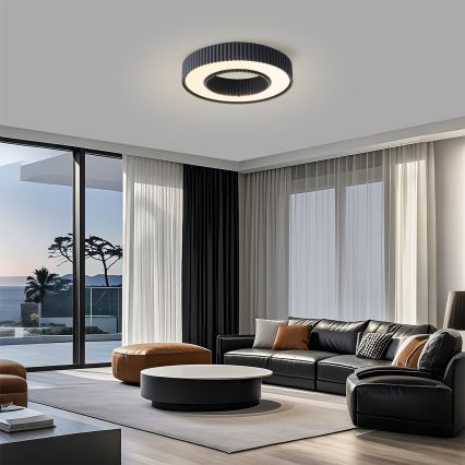 Brilagi - Ρυθμιζόμενο LED φωτιστικό οροφής LUMIX LED/48W/230V 3000-6000K μαύρο Ø 50 cm + τηλεχειριστήριο