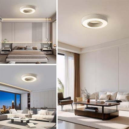 Brilagi - Ρυθμιζόμενο φωτιστικό οροφής LED LUMIX LED/48W/230V 3000-6000K μπεζ διάμ. 50 εκ. + τηλεχειριστήριο