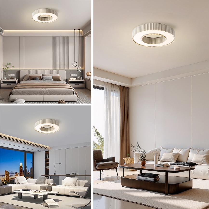 Brilagi - Ρυθμιζόμενο φωτιστικό οροφής LED LUMIX LED/48W/230V 3000-6000K μπεζ διάμ. 50 εκ. + τηλεχειριστήριο