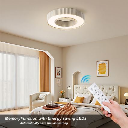 Brilagi - Ρυθμιζόμενο φωτιστικό οροφής LED LUMIX LED/48W/230V 3000-6000K μπεζ διάμ. 50 εκ. + τηλεχειριστήριο