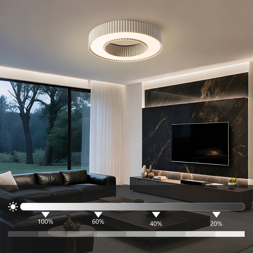 Brilagi - Ρυθμιζόμενο φωτιστικό οροφής LED LUMIX LED/48W/230V 3000-6000K μπεζ διάμ. 50 εκ. + τηλεχειριστήριο