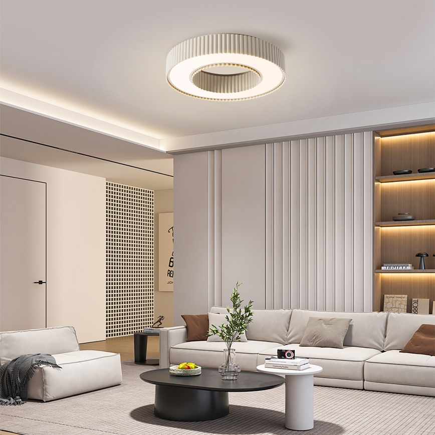 Brilagi - Ρυθμιζόμενο φωτιστικό οροφής LED LUMIX LED/48W/230V 3000-6000K μπεζ διάμ. 50 εκ. + τηλεχειριστήριο