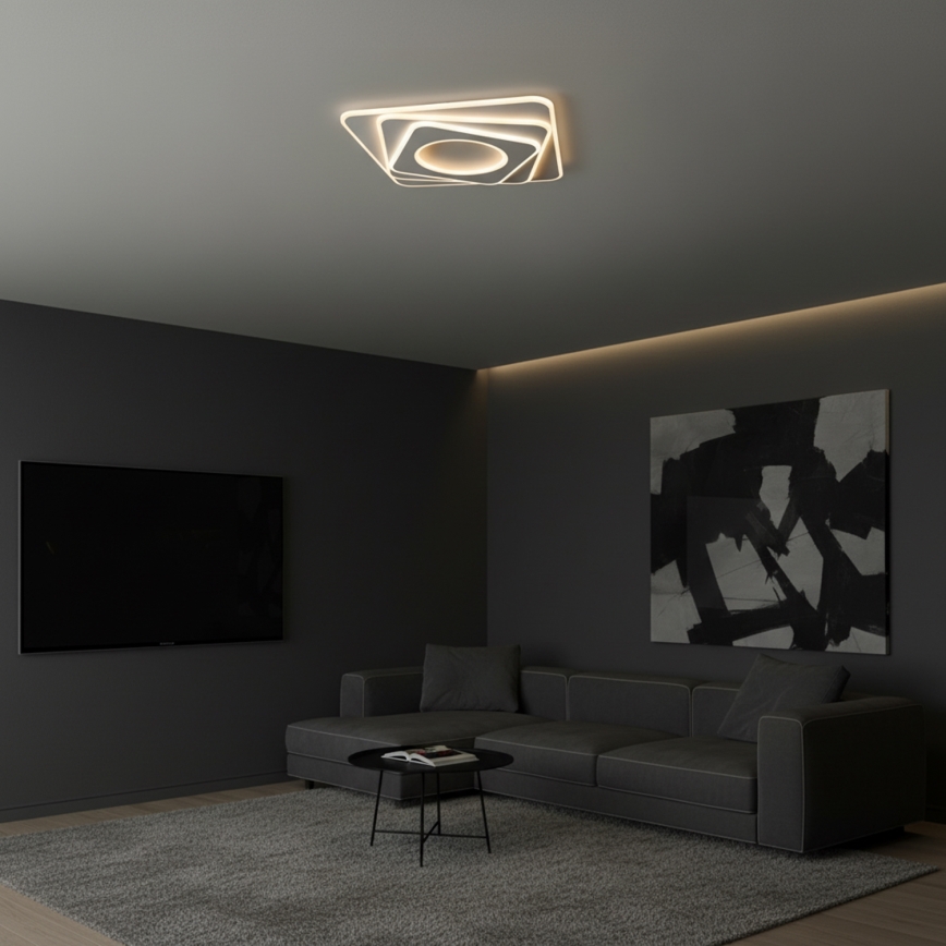 Brilagi - Ρυθμιζόμενο LED φωτιστικό οροφής MODERN LED/100W/230V 3000-6000K 48x48 cm + τηλεχειριστήριο