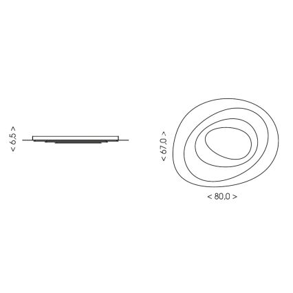 BRILAGI - LED Ρυθμιζόμενο φωτιστικό οροφής MODERN MAXI LED/87W/230V 3000-6000K 67x80 cm + τηλεχειριστήριο