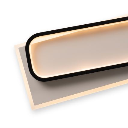 BRILAGI - Ρυθμιζόμενο φωτιστικό οροφής OUTLINE LED/90W/230V 3000-6000K 18x100 cm λευκό/μαύρο + τηλεχειριστήριο