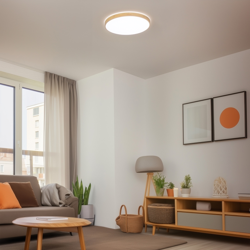 Brilagi - Ρυθμιζόμενο LED φωτιστικό οροφής PINE LED/60W/230V διάμ. 52 cm 3000-6500K + τηλεχειριστήριο