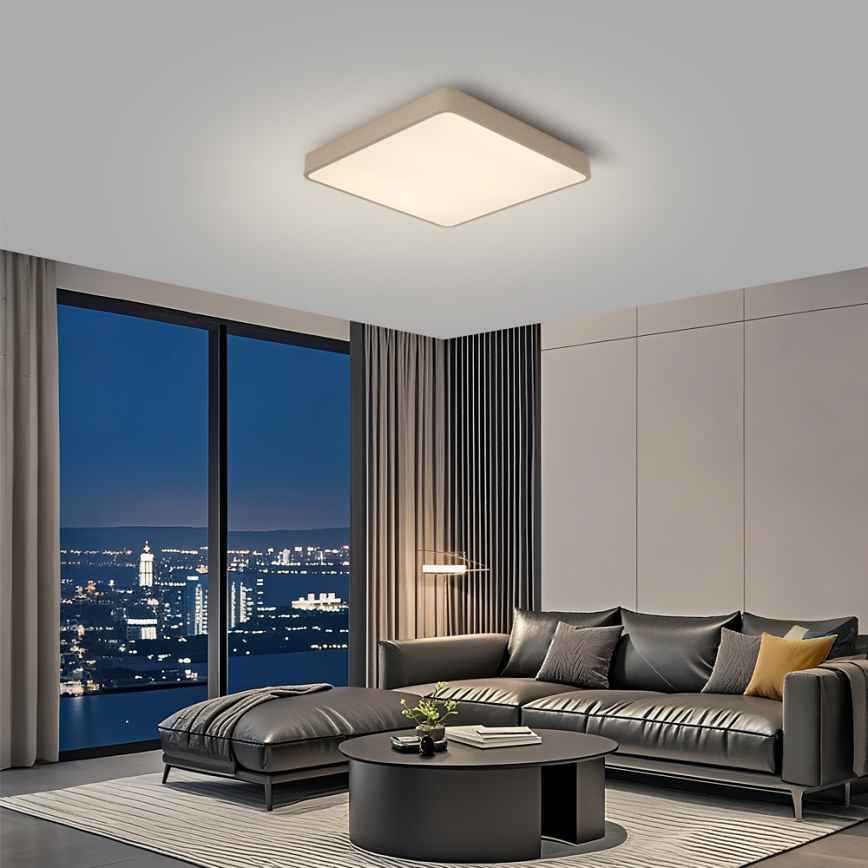 Brilagi - Ρυθμιζόμενο φωτιστικό οροφής LED POOL LED/36W/230V 3000-6000K 40x40 cm μπεζ + τηλεχειριστήριο