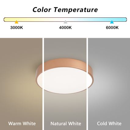 Brilagi - Ρυθμιζόμενο LED φωτιστικό οροφής POOL LED/36W/230V 3000-6000K Ø 30 cm μπρονζέ + τηλεχειριστήριο