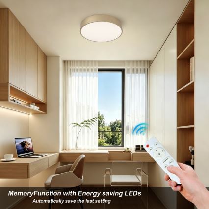 Brilagi - Ρυθμιζόμενη πλαφονιέρα LED POOL LED/36W/230V 3000-6000K, διάμ. 30 cm, σε χρυσό + τηλεχειριστήριο