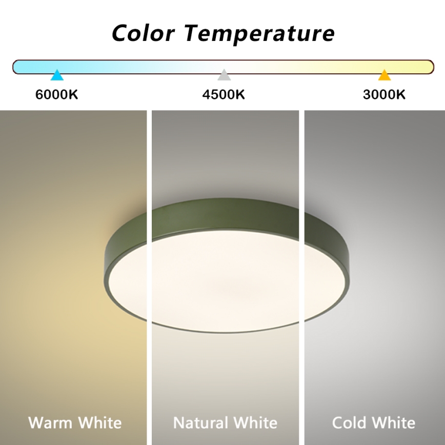 Brilagi - Ρυθμιζόμενο φωτιστικό οροφής POOL LED/48W/230V 3000-6000K διάμ. 40 cm πράσινο + τηλεχειριστήριο