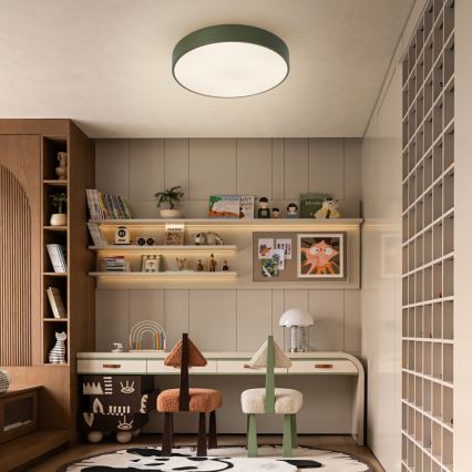 Brilagi - Ρυθμιζόμενο φωτιστικό οροφής POOL LED/48W/230V 3000-6000K διάμ. 40 cm πράσινο + τηλεχειριστήριο