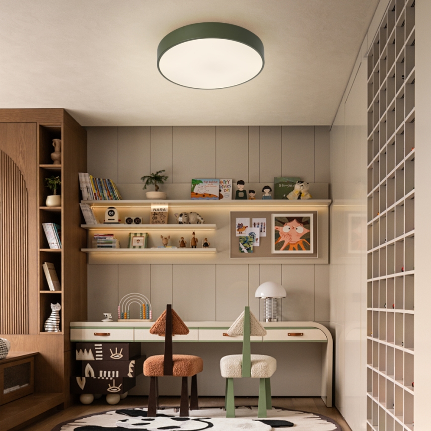 Brilagi - Ρυθμιζόμενο φωτιστικό οροφής POOL LED/48W/230V 3000-6000K διάμ. 40 cm πράσινο + τηλεχειριστήριο