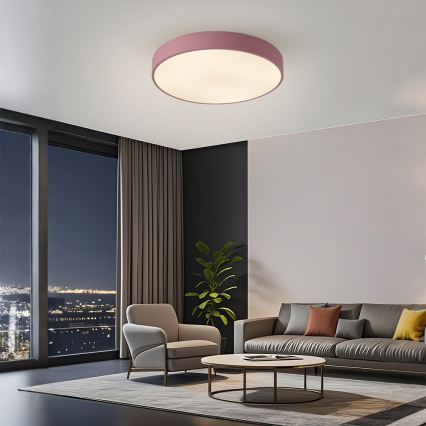 Brilagi - Ρυθμιζόμενο φωτιστικό οροφής LED POOL LED/60W/230V 3000-6000K διάμετρος 50 cm ροζ + τηλεχειριστήριο