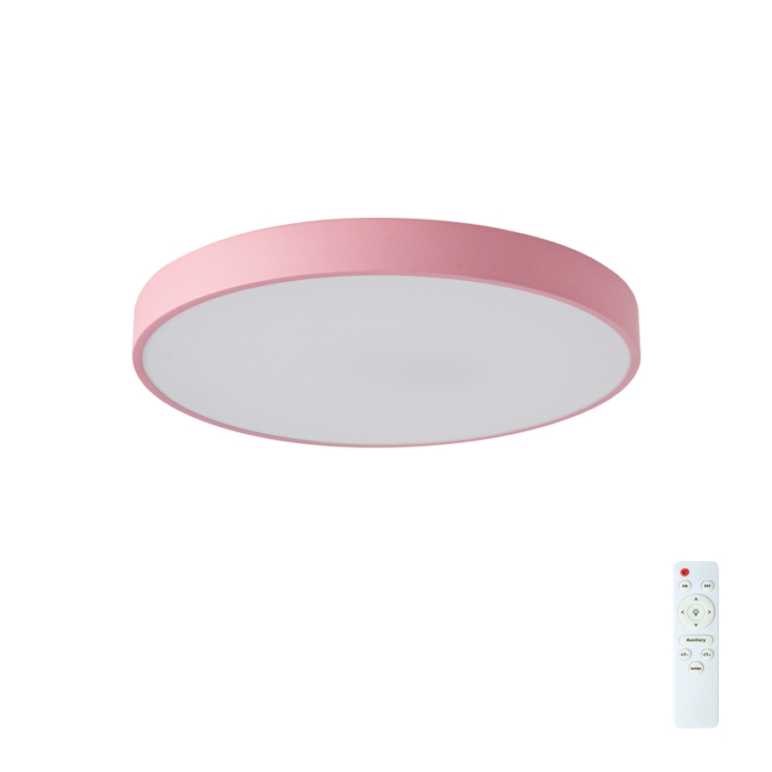 Brilagi - Ρυθμιζόμενο φωτιστικό οροφής LED POOL LED/60W/230V 3000-6000K διάμετρος 50 cm ροζ + τηλεχειριστήριο