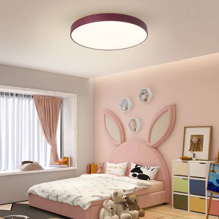 Brilagi - Ρυθμιζόμενο LED φωτιστικό οροφής POOL LED/60W/230V 3000-6000K διάμ. 60 εκ. μπορντό + τηλεχειριστήριο