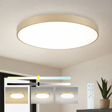 Brilagi - LED ρυθμιζόμενο φωτιστικό οροφής POOL SMART LED/100W/230V 3000-6000K 80 cm μπεζ Wi-Fi Tuya + τηλεχειριστήριο
