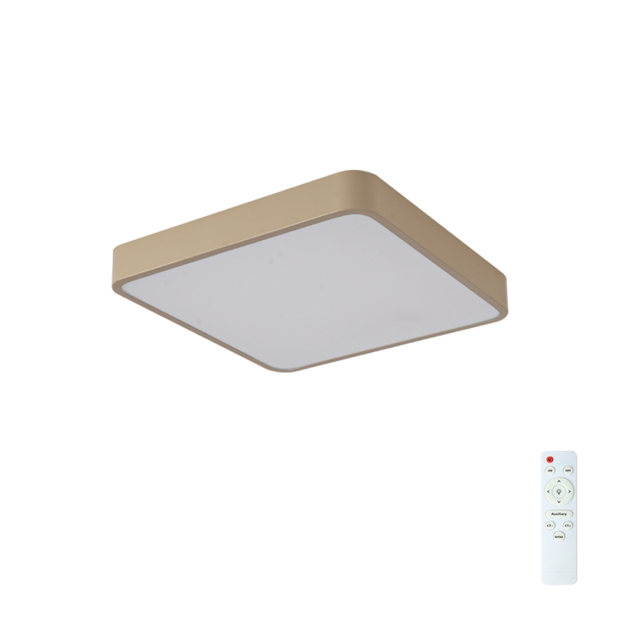 BRILAGI - Ρυθμιζόμενο LED φωτιστικό οροφής POOL SQUARE LED/48W/230V 3000-6000K 50x50 cm μπεζ + τηλεχειριστήριο
