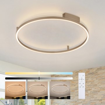 Brilagi - LED Ρυθμιζόμενο φωτιστικό οροφής PORTOFINO LED/60W/230V 3000-6000K διάμ. 80 cm μπεζ + τηλεχειριστήριο