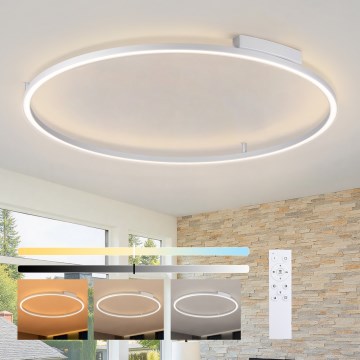 Brilagi - LED Ρυθμιζόμενο φωτιστικό οροφής PORTOFINO LED/85W/230V 3000-6000K Ø 120 cm ασημί + τηλεχειριστήριο