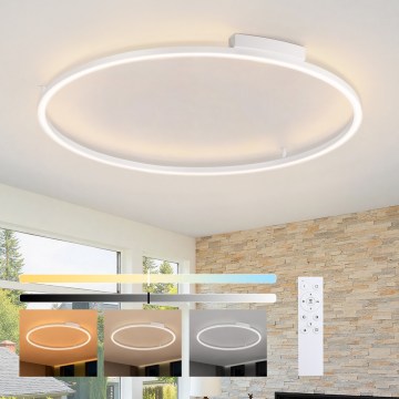 Brilagi - LED Ρυθμιζόμενο φωτιστικό οροφής PORTOFINO LED/85W/230V 3000-6000K διάμ. 120 cm λευκό + τηλεχειριστήριο