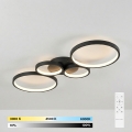 BRILAGI - LED Ρυθμιζόμενο φωτιστικό οροφής RINGO LED/34W/230V 3000-6000K 28x78 cm μαύρο + τηλεχειριστήριο