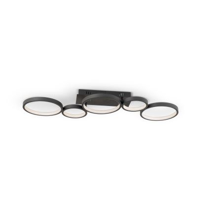 Brilagi - Ρυθμιζόμενο φωτιστικό οροφής LED RINGO LED/34W/230V 3000-6000K 28x84 cm μαύρο + τηλεχειριστήριο