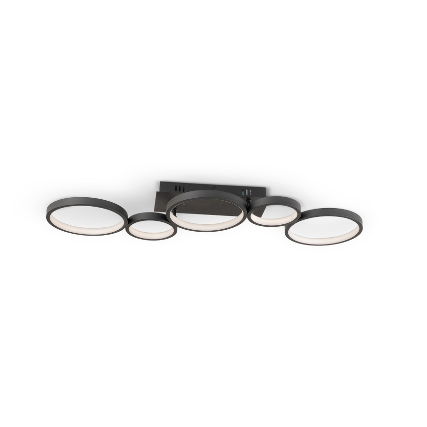 Brilagi - Ρυθμιζόμενο φωτιστικό οροφής LED RINGO LED/34W/230V 3000-6000K 28x84 cm μαύρο + τηλεχειριστήριο