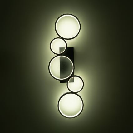 Brilagi - Ρυθμιζόμενο φωτιστικό οροφής LED RINGO LED/34W/230V 3000-6000K 28x84 cm μαύρο + τηλεχειριστήριο